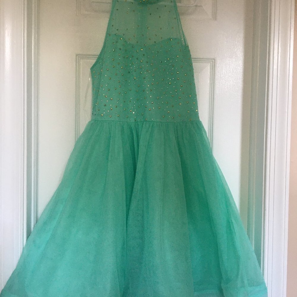 Girls Formal Easter Wedding Party Mint Green Dress Sz16 - Picture 2 of 4